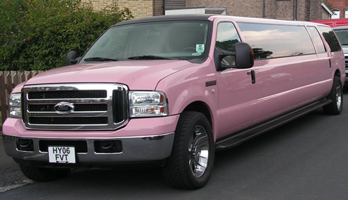 Pink Ford Excursion limousine hire