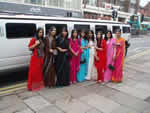 pink asian wedding limo hire