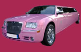 pink chrysler c300 baby bentley limo hire