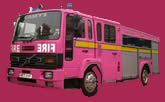 pink fire engine limo hire